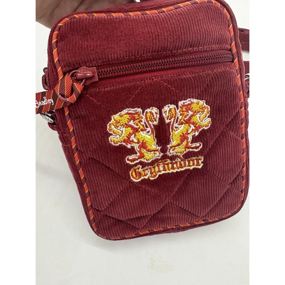 Vera Bradley Harry Potter Gryffindor RFID Convertible Crossbody Bag Red Corduroy - Picture 7 of 7